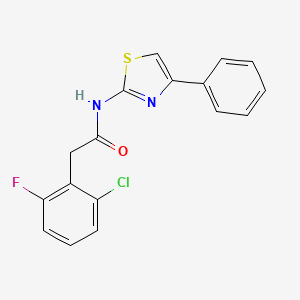 2-(2-chloro-6-fluorophenyl)-N-(4-phenyl-1,3-thiazol-2-yl)acetamide