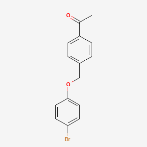 molecular formula C15H13BrO2 B5696364 1-{4-[(4-bromophenoxy)methyl]phenyl}ethanone 