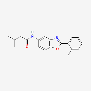 3-methyl-N-[2-(2-methylphenyl)-1,3-benzoxazol-5-yl]butanamide