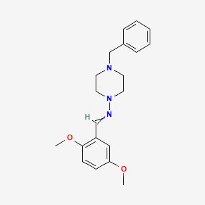 molecular formula C20H25N3O2 B5696384 4-benzyl-N-(2,5-dimethoxybenzylidene)-1-piperazinamine 