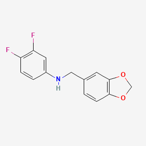 (1,3-benzodioxol-5-ylmethyl)(3,4-difluorophenyl)amine