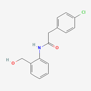 molecular formula C15H14ClNO2 B5696419 2-(4-chlorophenyl)-N-[2-(hydroxymethyl)phenyl]acetamide 