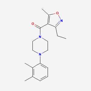 molecular formula C19H25N3O2 B5696424 1-(2,3-dimethylphenyl)-4-[(3-ethyl-5-methyl-4-isoxazolyl)carbonyl]piperazine 