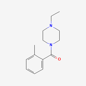 molecular formula C14H20N2O B5696456 1-ethyl-4-(2-methylbenzoyl)piperazine 