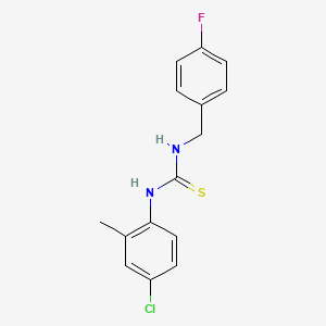 molecular formula C15H14ClFN2S B5696467 N-(4-chloro-2-methylphenyl)-N'-(4-fluorobenzyl)thiourea 
