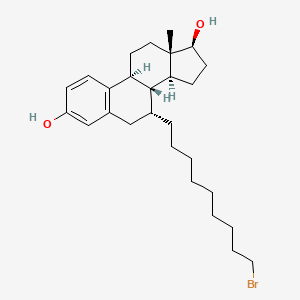 molecular formula C27H41BrO2 B569647 (7a,17b)-7-(9-溴壬基)雌甾-1,3,5(10)-三烯-3,17-二醇 CAS No. 875573-67-4