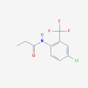 molecular formula C10H9ClF3NO B5696480 N-[4-chloro-2-(trifluoromethyl)phenyl]propanamide 