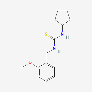 molecular formula C14H20N2OS B5696487 N-cyclopentyl-N'-(2-methoxybenzyl)thiourea 