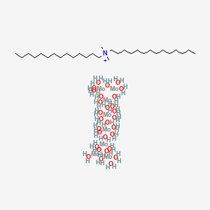 molecular formula C30H122Mo8NO29+ B569649 1-Tetradecanaminium, N,N-dimethyl-N-tetradecyl-, hexa-mu-oxotetra-mu3-oxodi-mu5-oxotetradecaoxooctamolybdate(4-) (4:1) CAS No. 117342-25-3