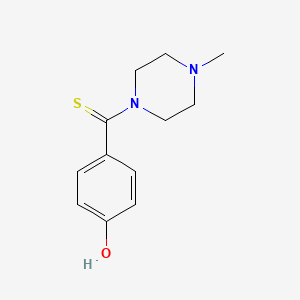 molecular formula C12H16N2OS B5696490 4-[(4-methyl-1-piperazinyl)carbonothioyl]phenol 