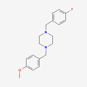 molecular formula C19H23FN2O B5696494 1-(4-fluorobenzyl)-4-(4-methoxybenzyl)piperazine 