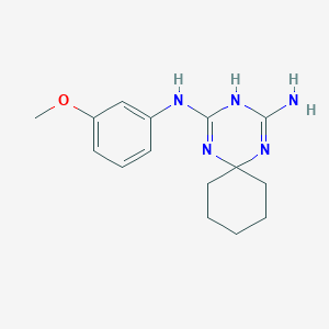 N-(3-methoxyphenyl)-1,3,5-triazaspiro[5.5]undeca-1,4-diene-2,4-diamine