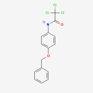 molecular formula C15H12Cl3NO2 B5696552 N-[4-(benzyloxy)phenyl]-2,2,2-trichloroacetamide 