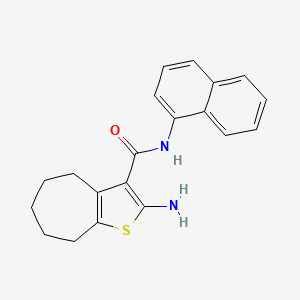 molecular formula C20H20N2OS B5696583 2-amino-N-1-naphthyl-5,6,7,8-tetrahydro-4H-cyclohepta[b]thiophene-3-carboxamide 