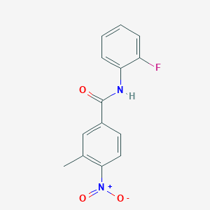 molecular formula C14H11FN2O3 B5696623 N-(2-fluorophenyl)-3-methyl-4-nitrobenzamide 