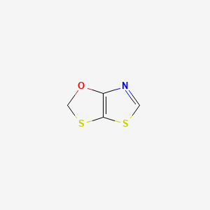 molecular formula C4H3NOS2 B569666 2H-[1,3]Oxathiolo[5,4-d][1,3]thiazole CAS No. 117919-66-1