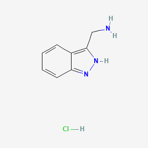 molecular formula C8H10ClN3 B569668 (1H-Indazol-3-YL)methylamine hydrochloride CAS No. 117891-16-4