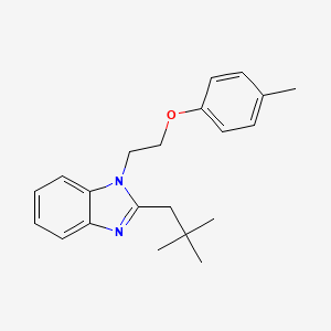 molecular formula C21H26N2O B5696693 2-(2,2-dimethylpropyl)-1-[2-(4-methylphenoxy)ethyl]-1H-benzimidazole 