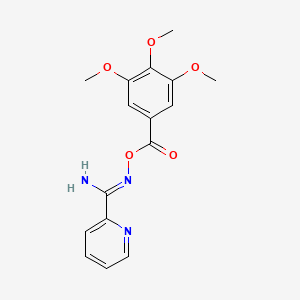molecular formula C16H17N3O5 B5696720 N'-[(3,4,5-trimethoxybenzoyl)oxy]-2-pyridinecarboximidamide 