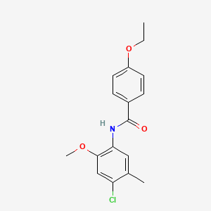 molecular formula C17H18ClNO3 B5696735 N-(4-chloro-2-methoxy-5-methylphenyl)-4-ethoxybenzamide 