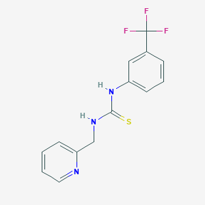 molecular formula C14H12F3N3S B5696750 N-(2-pyridinylmethyl)-N'-[3-(trifluoromethyl)phenyl]thiourea 