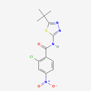 molecular formula C13H13ClN4O3S B5696759 N-(5-tert-butyl-1,3,4-thiadiazol-2-yl)-2-chloro-4-nitrobenzamide 