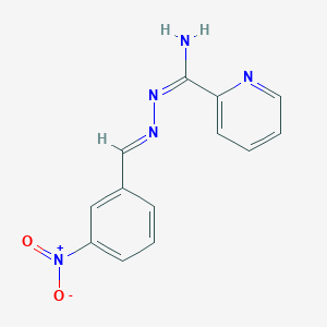 molecular formula C13H11N5O2 B5696762 N'-(3-nitrobenzylidene)-2-pyridinecarboximidohydrazide 