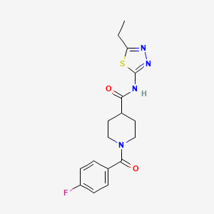molecular formula C17H19FN4O2S B5696768 N-(5-ethyl-1,3,4-thiadiazol-2-yl)-1-(4-fluorobenzoyl)-4-piperidinecarboxamide 