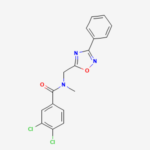 molecular formula C17H13Cl2N3O2 B5696774 3,4-dichloro-N-methyl-N-[(3-phenyl-1,2,4-oxadiazol-5-yl)methyl]benzamide 