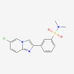molecular formula C15H14ClN3O2S B5696782 3-(6-chloroimidazo[1,2-a]pyridin-2-yl)-N,N-dimethylbenzenesulfonamide 