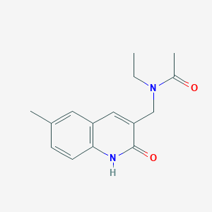 molecular formula C15H18N2O2 B5696807 N-ethyl-N-[(2-hydroxy-6-methyl-3-quinolinyl)methyl]acetamide 