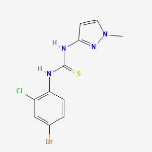 molecular formula C11H10BrClN4S B5696819 N-(4-bromo-2-chlorophenyl)-N'-(1-methyl-1H-pyrazol-3-yl)thiourea 