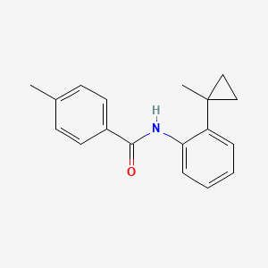molecular formula C18H19NO B5696820 4-methyl-N-[2-(1-methylcyclopropyl)phenyl]benzamide 