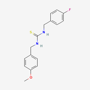 molecular formula C16H17FN2OS B5696835 N-(4-fluorobenzyl)-N'-(4-methoxybenzyl)thiourea 