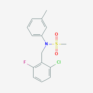 molecular formula C15H15ClFNO2S B5696838 N-(2-chloro-6-fluorobenzyl)-N-(3-methylphenyl)methanesulfonamide 