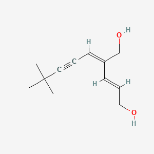 molecular formula C12H18O2 B569685 (2E,4E)-4-(4,4-二甲基戊-2-炔亚基)戊-2-烯-1,5-二醇 CAS No. 1176744-51-6