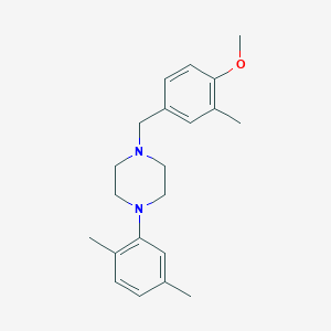 molecular formula C21H28N2O B5696872 1-(2,5-dimethylphenyl)-4-(4-methoxy-3-methylbenzyl)piperazine 