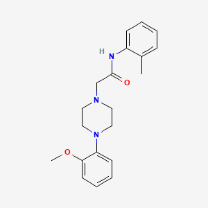molecular formula C20H25N3O2 B5696883 2-[4-(2-methoxyphenyl)-1-piperazinyl]-N-(2-methylphenyl)acetamide 
