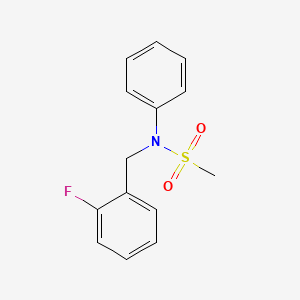 molecular formula C14H14FNO2S B5696893 N-(2-fluorobenzyl)-N-phenylmethanesulfonamide 