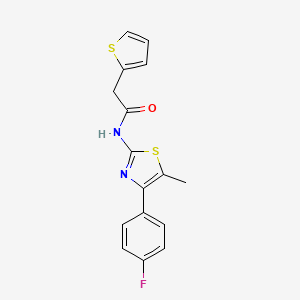molecular formula C16H13FN2OS2 B5696927 N-[4-(4-fluorophenyl)-5-methyl-1,3-thiazol-2-yl]-2-(2-thienyl)acetamide 