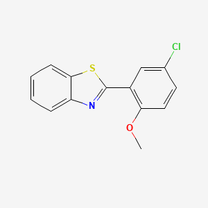 molecular formula C14H10ClNOS B5696931 2-(5-chloro-2-methoxyphenyl)-1,3-benzothiazole 