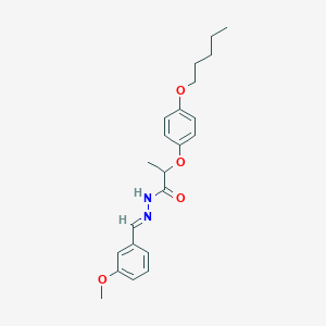 molecular formula C22H28N2O4 B5696948 N'-(3-methoxybenzylidene)-2-[4-(pentyloxy)phenoxy]propanohydrazide 