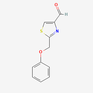 molecular formula C11H9NO2S B569697 2-(苯氧基甲基)噻唑-4-甲醛 CAS No. 1082576-04-2