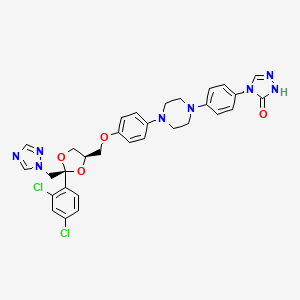 B569698 N-Desalkyl-itraconazole CAS No. 89848-41-9