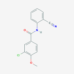 molecular formula C15H11ClN2O2 B5697012 3-chloro-N-(2-cyanophenyl)-4-methoxybenzamide 