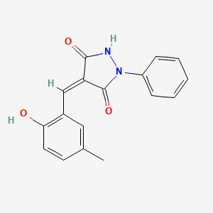 molecular formula C17H14N2O3 B5697017 4-(2-hydroxy-5-methylbenzylidene)-1-phenyl-3,5-pyrazolidinedione 