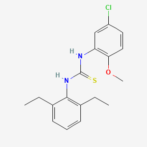 molecular formula C18H21ClN2OS B5697019 N-(5-chloro-2-methoxyphenyl)-N'-(2,6-diethylphenyl)thiourea 