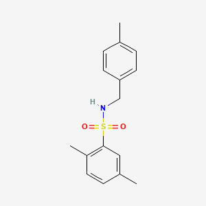 molecular formula C16H19NO2S B5697038 2,5-dimethyl-N-(4-methylbenzyl)benzenesulfonamide 