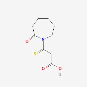 B569704 3-(2-Oxoazepan-1-yl)-3-sulfanylidenepropanoic acid CAS No. 117383-20-7