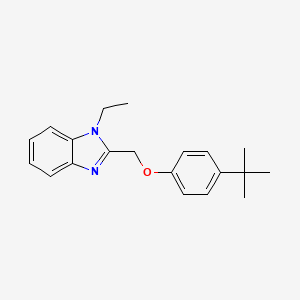 molecular formula C20H24N2O B5697054 2-[(4-tert-butylphenoxy)methyl]-1-ethyl-1H-benzimidazole 